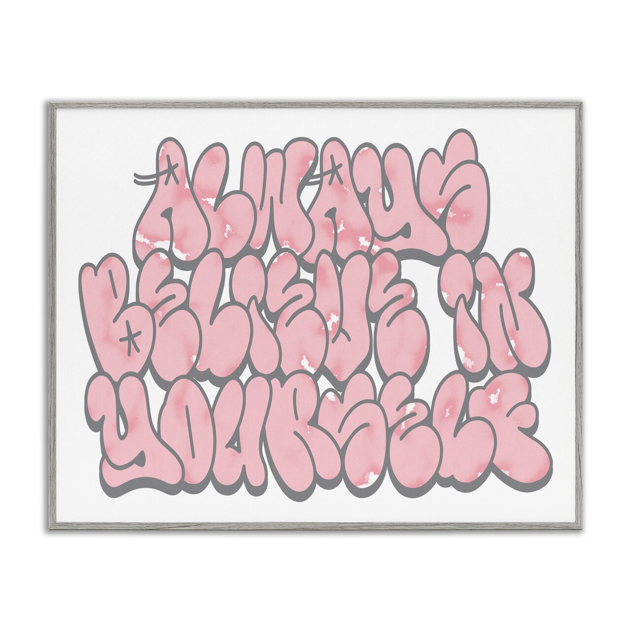 Stupell Industries Believe in Yourself Graffiti Framed Giclee Design by Marcus Prime